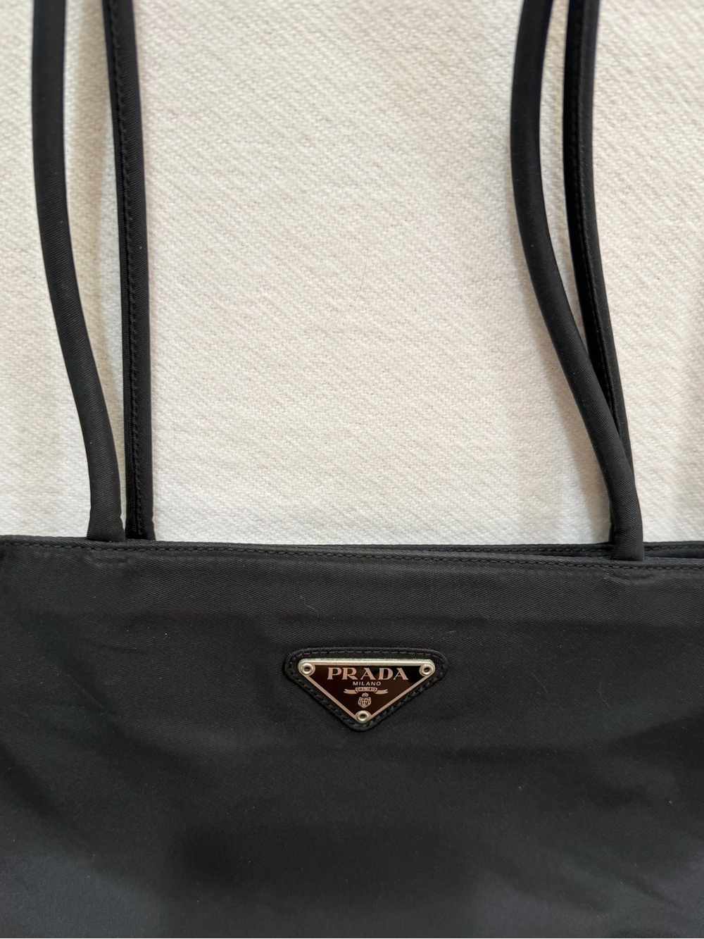 Prada Black Nylon Double-Handle Shoulder Bag - Picture 5 of 16